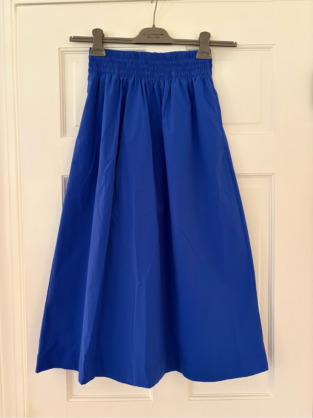 Athleta Electric Blue Midi Skirt with Elastic Waist Skirt Set - Picture 2 of 4